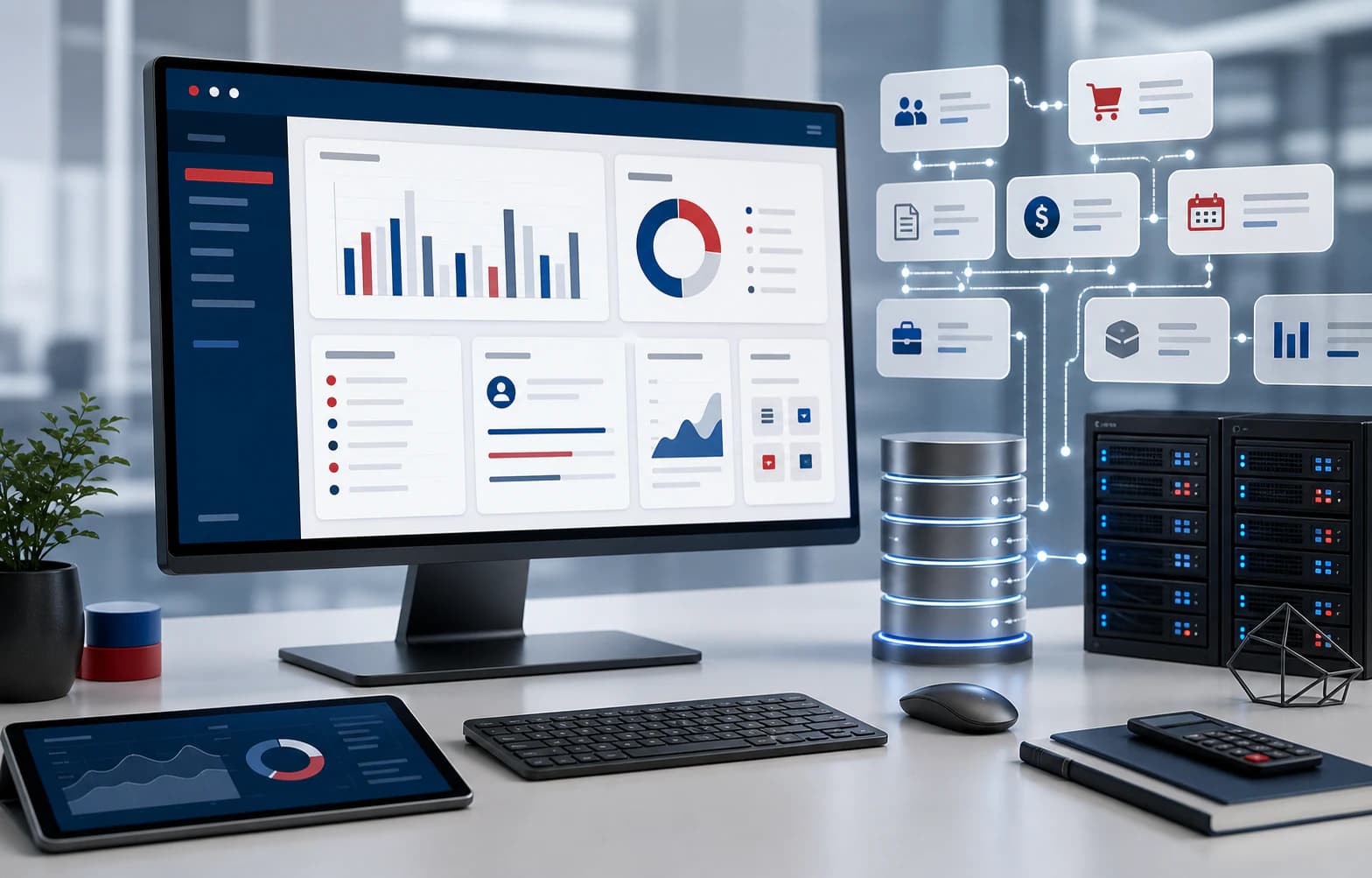 Logiciels de gestion, bases de données et tableau de bord d’entreprise